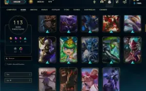 Unranked com TODOS os champs e 113 Skins ( MAIN ADC )