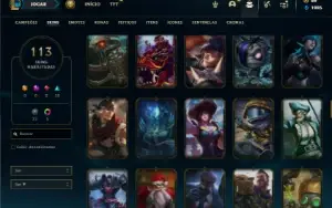 Unranked com TODOS os champs e 113 Skins ( MAIN ADC )