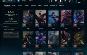 Unranked com 135 Champs e 93 Skins ( MID / TOP / ADC )