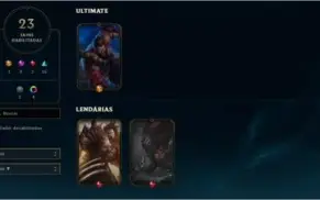 2 SKINS LENDÁRIAS E 1 ULTIMATE/CONTA NVL 109 ELO>BRONZE 1
