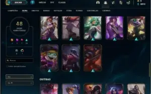 Conta prata 2 com 48 skins e 97 champs