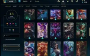 Conta prata 2 com 48 skins e 97 champs