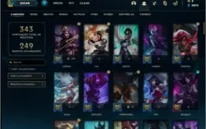 Conta prata 2 com 48 skins e 97 champs