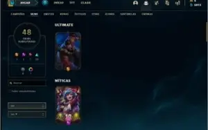 Conta prata 2 com 48 skins e 97 champs