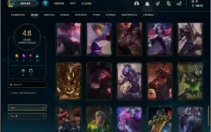 Conta prata 2 com 48 skins e 97 champs
