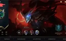 CONTA LOL WILD RIFT - PLATINA I - 5 SKINS