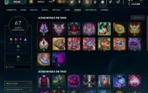 Platina 3 com 21 Champs e 21 Skins