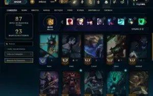 Platina 3 com 21 Champs e 21 Skins