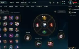 CONTA LEAGUE OF LEGENDS LV121 COM 998 SKINS INCLUINDO PAX TF