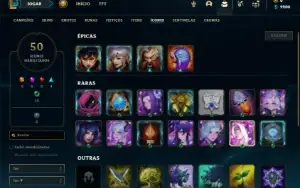Conta bronze 1 com 31 Champs e 11 Skins + 1 Fragmento