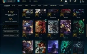Conta platina 1 ( EX MESTRE ) com 100 PDL, 36 Champs e 16 Sk