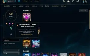Conta platina 1 ( EX MESTRE ) com 100 PDL, 36 Champs e 16 Sk