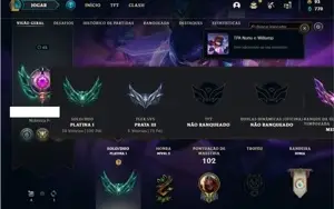 Conta platina 1 ( EX MESTRE ) com 100 PDL, 36 Champs e 16 Sk