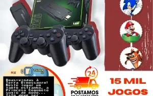 Video stick retrô 4k hdmi 15 mil game. Único com jogos em Po