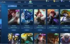 Conta Mobile Legends 117 skins ( 1 lendaria skin + 3 epicas)