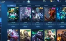 Conta Mobile Legends 117 skins ( 1 lendaria skin + 3 epicas)