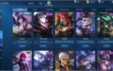 Conta Mobile Legends 117 skins ( 1 lendaria skin + 3 epicas)