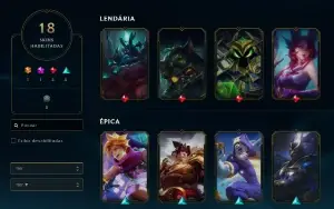 Conta Handlevel Nv 42 / 18 Skins Com Ultimate / 42 Campeões