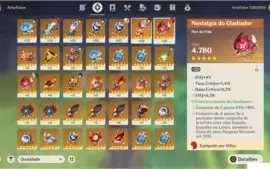 AR 45 XIAO+ZHONGLI+DILUC+QIQI C1+18 DIAS DE BENÇÃO