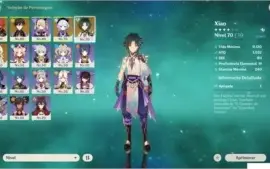 AR 45 XIAO+ZHONGLI+DILUC+QIQI C1+18 DIAS DE BENÇÃO