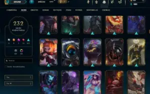 Bronze 1 com TODOS os champs e 232 Skins + 1 Prestigio