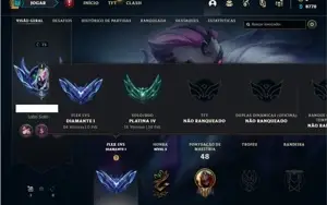 Conta diamante 1 (flex) com 29 Champs e 8 Skins