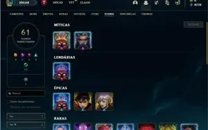 Conta diamante 1 (flex) com 29 Champs e 8 Skins