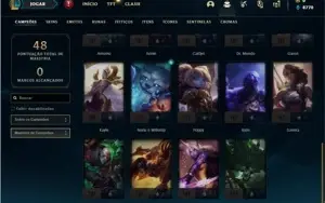 Conta diamante 1 (flex) com 29 Champs e 8 Skins
