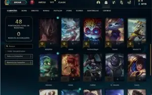 Conta diamante 1 (flex) com 29 Champs e 8 Skins
