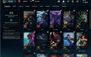 Conta diamante 1 (flex) com 29 Champs e 8 Skins