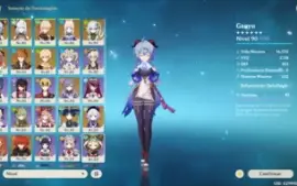 Conta AR55 + 11 5* (Nahida, Ganyu, Scara, etc..)