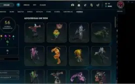 conta LOL, mmr gold/platina, muita skin e todos os campeoes