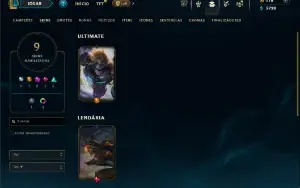 Ouro 1 com 30 Champs e 9 Skins +5 Fragmentos