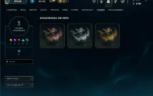 Ouro 1 com 30 Champs e 9 Skins +5 Fragmentos