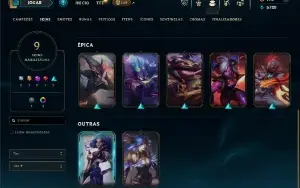 Ouro 1 com 30 Champs e 9 Skins +5 Fragmentos