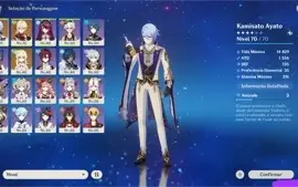 Conta AR37 com Ayato e Kazuha com benção