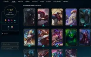Conta Since S6 // Platina IV // 116 skins