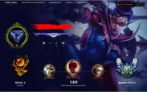 Conta LoL Diamante 5 , 132 Champs, 113 Skins, MMR ALTO