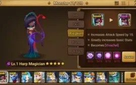 Reroll Summoners War lvl10 com Harp Magician Dark - Vivachel