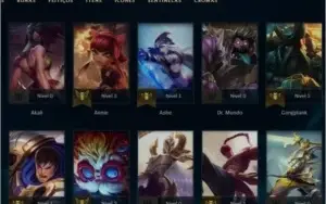 conta lol level 30 unranked