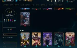 Unranked com TODOS os champs e 193 Skins ( JG / MID / TOP )