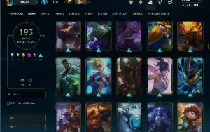 Unranked com TODOS os champs e 193 Skins ( JG / MID / TOP )