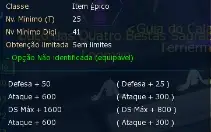 Conta SSS+ bons equipamentos TROCO por Teras LADMO OMEGA