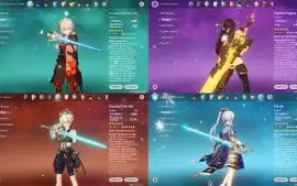 Genshin Ar59 +42 Tiros/ Raiden C2 E Kazuha Com Juramento