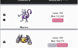 Conta Pokemon Deluge diversos shiny, incluindo shiny mewtwo