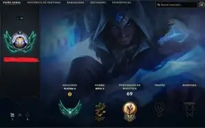 CONTA SMURF LOL PLATINA 2 67% WINRATE