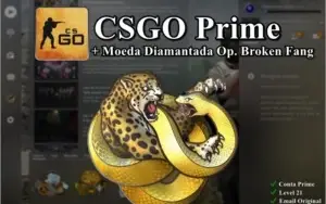 Conta CSGO Prime | Moeda Diamantada Da Op. Presa Quebrada