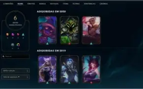 Conta LoL, LvL 53 , 6 SKINS , PLat 4