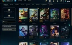 Conta platina 4 com 63% de Win rate, 2 skins e 21 champs