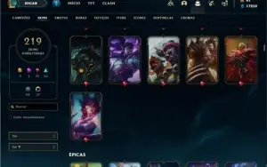 Conta prata 2 com TODOS os champs e 219 Skins + 6 Vitoriosas